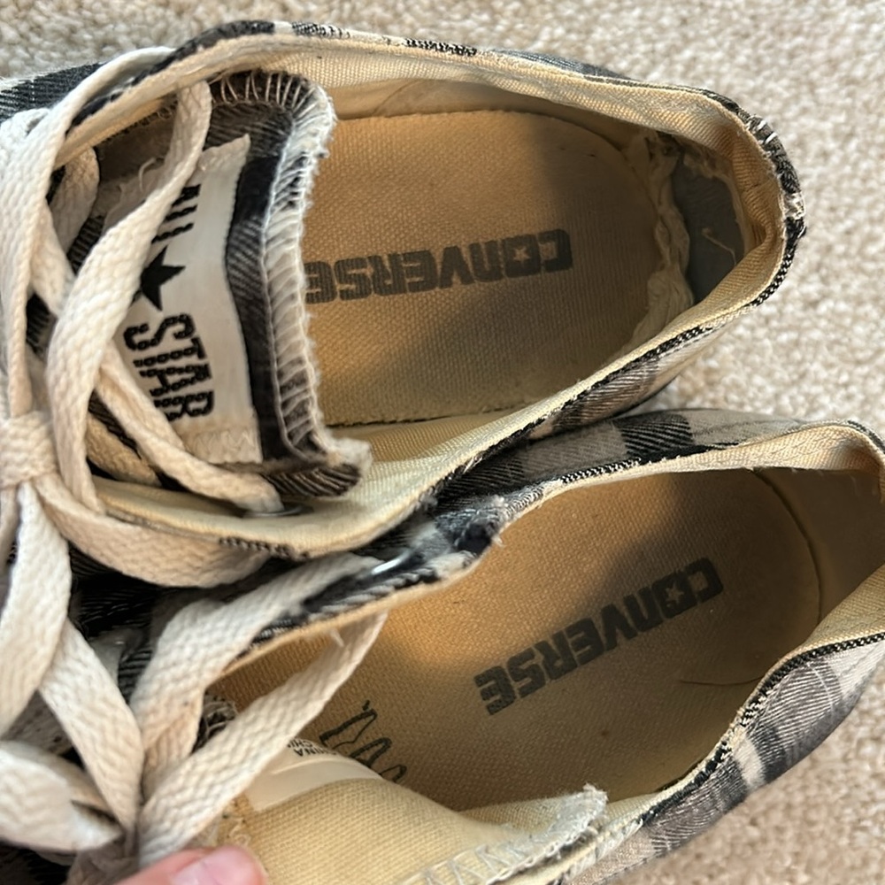 Converse All Star Plaid Low Top Sneakers - Picture 2 of 5